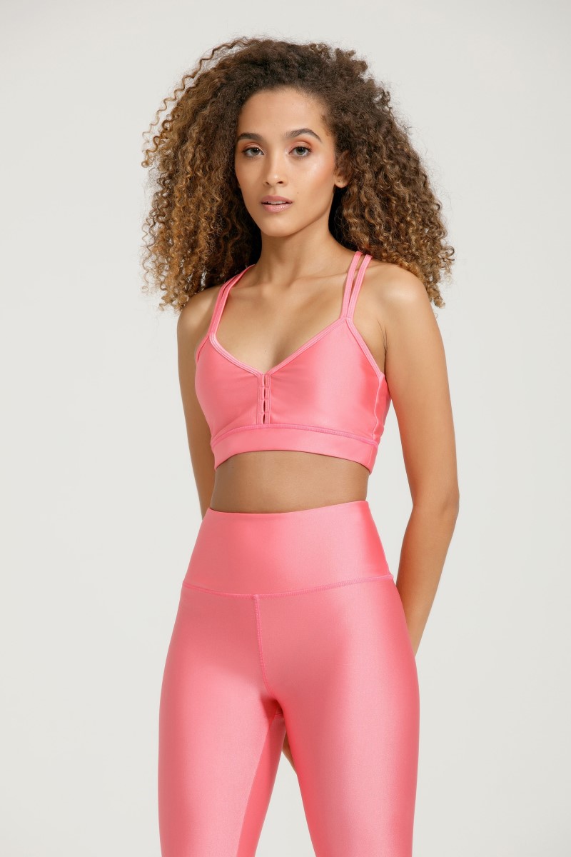 Sports Bras Top For Top Neon Pink