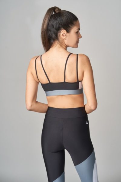 Stripes Bra Lauf Black Back